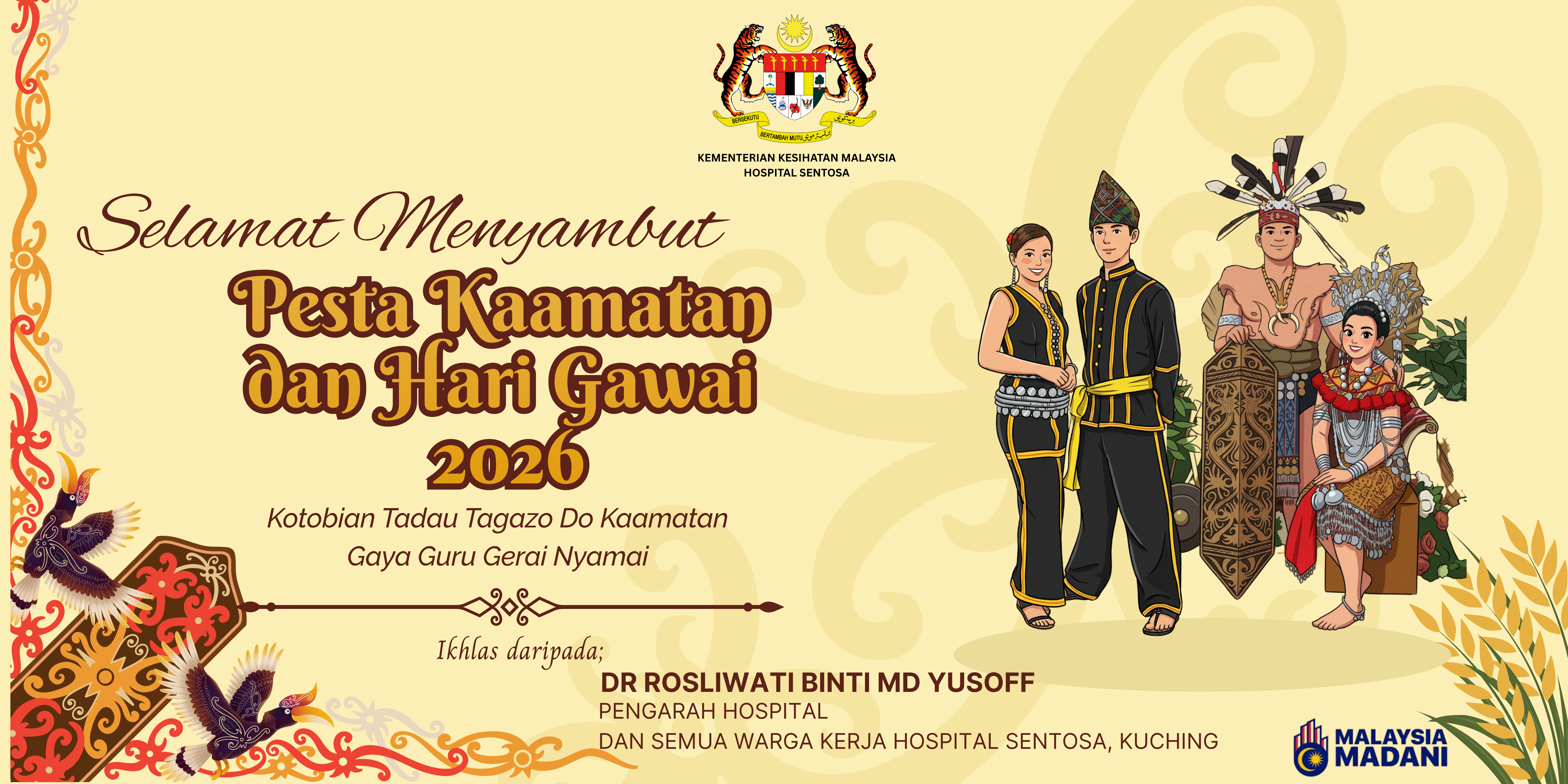 poster Gawai _ Kaamatan Hospital Sentosa